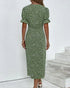 Leah | Ruffle Wrap Button Dress