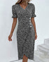 Leah | Ruffle Wrap Button Dress