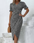 Leah | Ruffle Wrap Button Dress