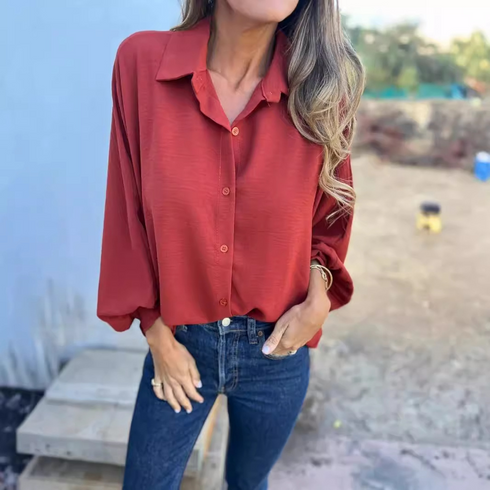 Nathalie™ | Elegant oversized blouse