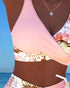Floral Contrast Split Bikini