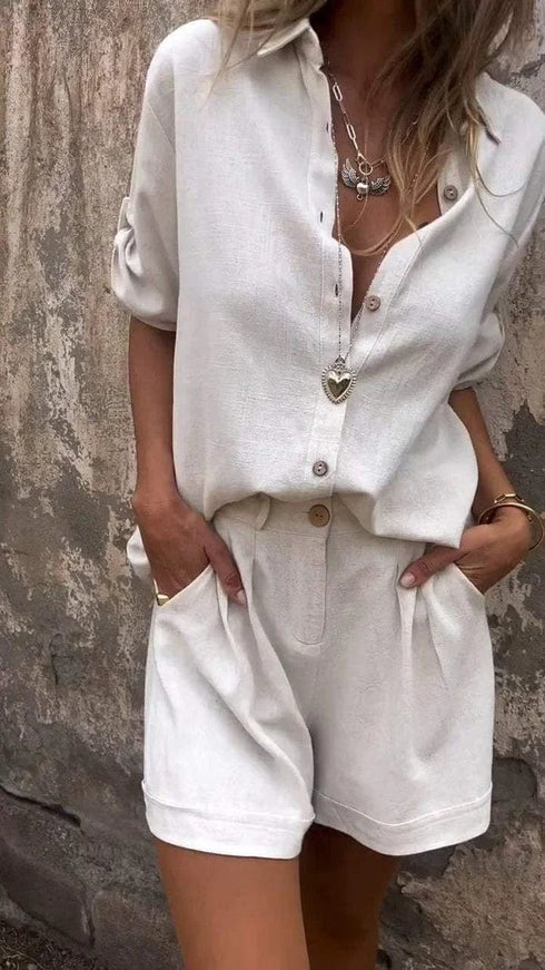 Linea | Casual Relaxed-Fit Shirt and Shorts Set