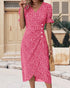 Leah | Ruffle Wrap Button Dress