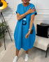 Simple Casual Kaftan with Short Sleeves