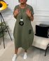 Simple Casual Kaftan with Short Sleeves