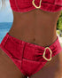 Metal Buckle Two Piece Garter Belt Bikini