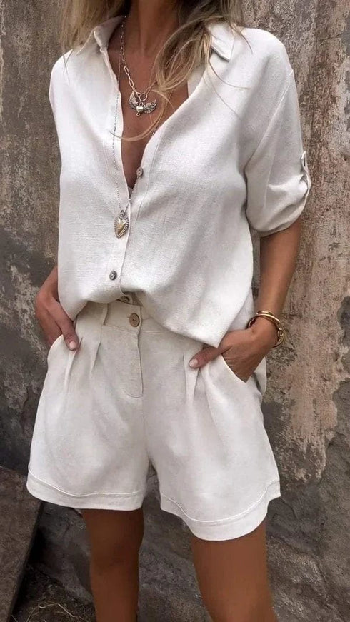 Linea | Casual Relaxed-Fit Shirt and Shorts Set