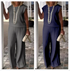 🔥New Arrivals 70% OFF🎁👗Women's Crew Neck Sleeveless Top and Pants Set