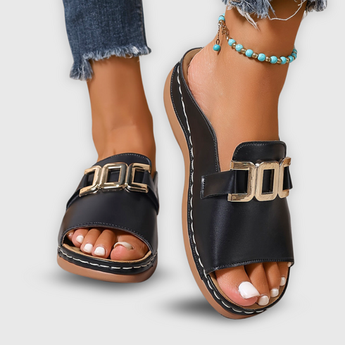 Jennifer | Stylish Chain Slip-Ons