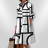 Sydney | Modern Geometric Print Dress