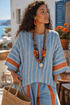 Velmere | Sophisticated Terracotta Striped Top & Linen Pants