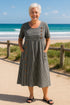 Brienne™ | Striped Midi Dress
