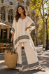 Harlowe | Elegant Black-Striped Linen Top & Flowing Pants