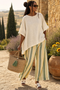 Ellowyn | Sophisticated Top & Striped Linen Pants
