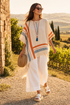 Caevan | Sophisticated Asymmetrical Blouse & Wide-Leg Linen Pants