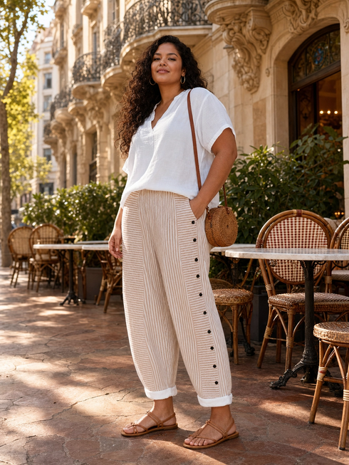 Dagny | Stylish Summer Striped Pants