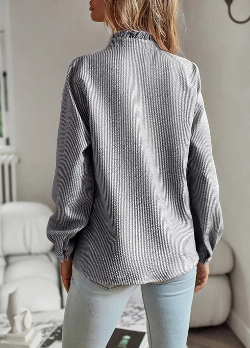 Alice | Ruffled Buttoned Blouse