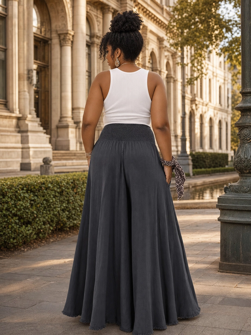 Jasper | Flowy Smocked Waist Pants
