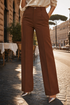 Eddi | Chic High Waisted Pants with A Straight and Elegant Cut