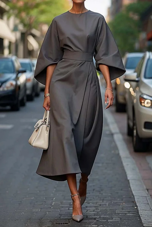 Sophia | Stylish Elegant Wrap Midi Dress