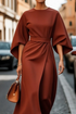 Sophia | Stylish Elegant Wrap Midi Dress