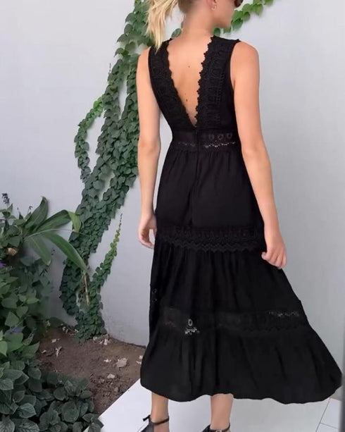 Aurélie™ | Elegant Lace Dress with V-Neck
