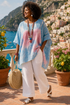 Vantrel | Comfortable Relaxed Linen Top & Striped Bamboo Pants