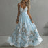 Adeluna | Long Dress with Vintage Rose and Embroidery