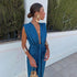 Monica | Chic Draped Evening Maxi Dress