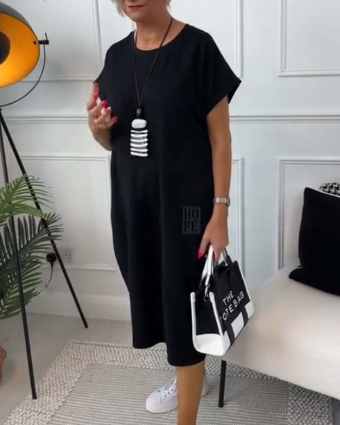 Simple Casual Kaftan with Short Sleeves