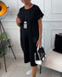 Simple Casual Kaftan with Short Sleeves