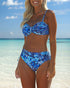 Bikini Strap Abstract Pattern Printed