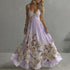 Adeluna | Long Dress with Vintage Rose and Embroidery