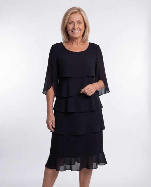 Charlotte - Elegant Tummy Hiding Midi Dress