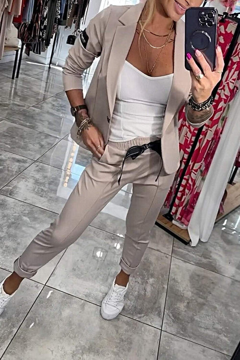 Fenna™ | Relaxed Solid Color Two-Piece Set for Women