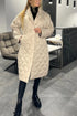 Anais™ | Quilted Coat with Leopard Lining