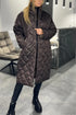 Anais™ | Quilted Coat with Leopard Lining