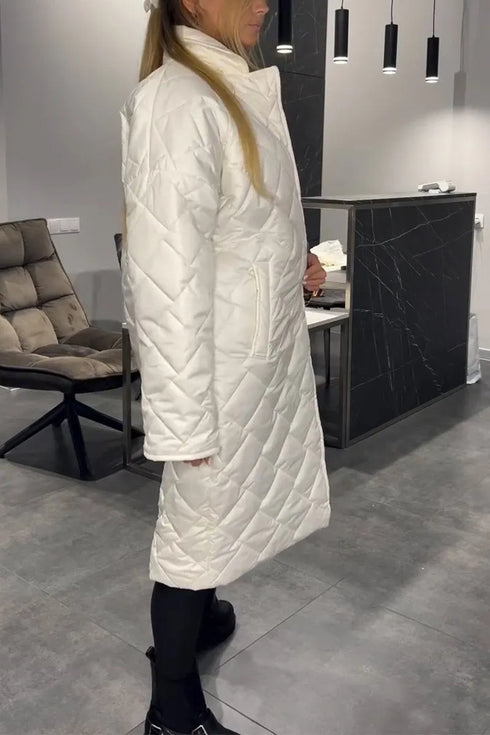 Anais™ | Quilted Coat with Leopard Lining