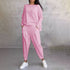 Mode Leisure Long Sleeve with Round Neck & Pants 2-Piece Set