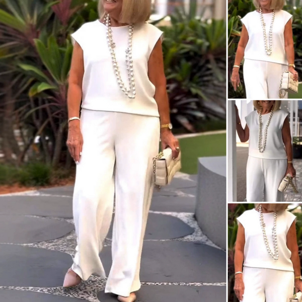 🔥New Arrivals 70% OFF🎁👗Women's Crew Neck Sleeveless Top and Pants Set