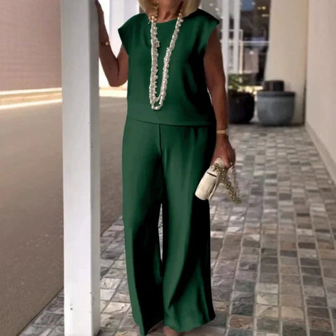 🔥New Arrivals 70% OFF🎁👗Women's Crew Neck Sleeveless Top and Pants Set