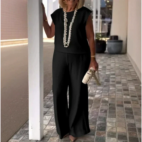 🔥New Arrivals 70% OFF🎁👗Women's Crew Neck Sleeveless Top and Pants Set