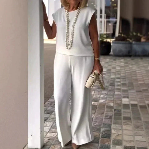 🔥New Arrivals 70% OFF🎁👗Women's Crew Neck Sleeveless Top and Pants Set
