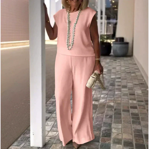 🔥New Arrivals 70% OFF🎁👗Women's Crew Neck Sleeveless Top and Pants Set