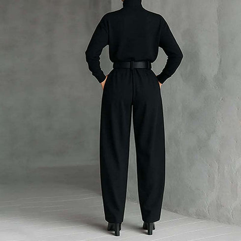 ⏳Limited-time 70% off⏰Women’s Elegant Turtleneck Top & High-Waist Pants Set (Get a Free Belt)👚👖